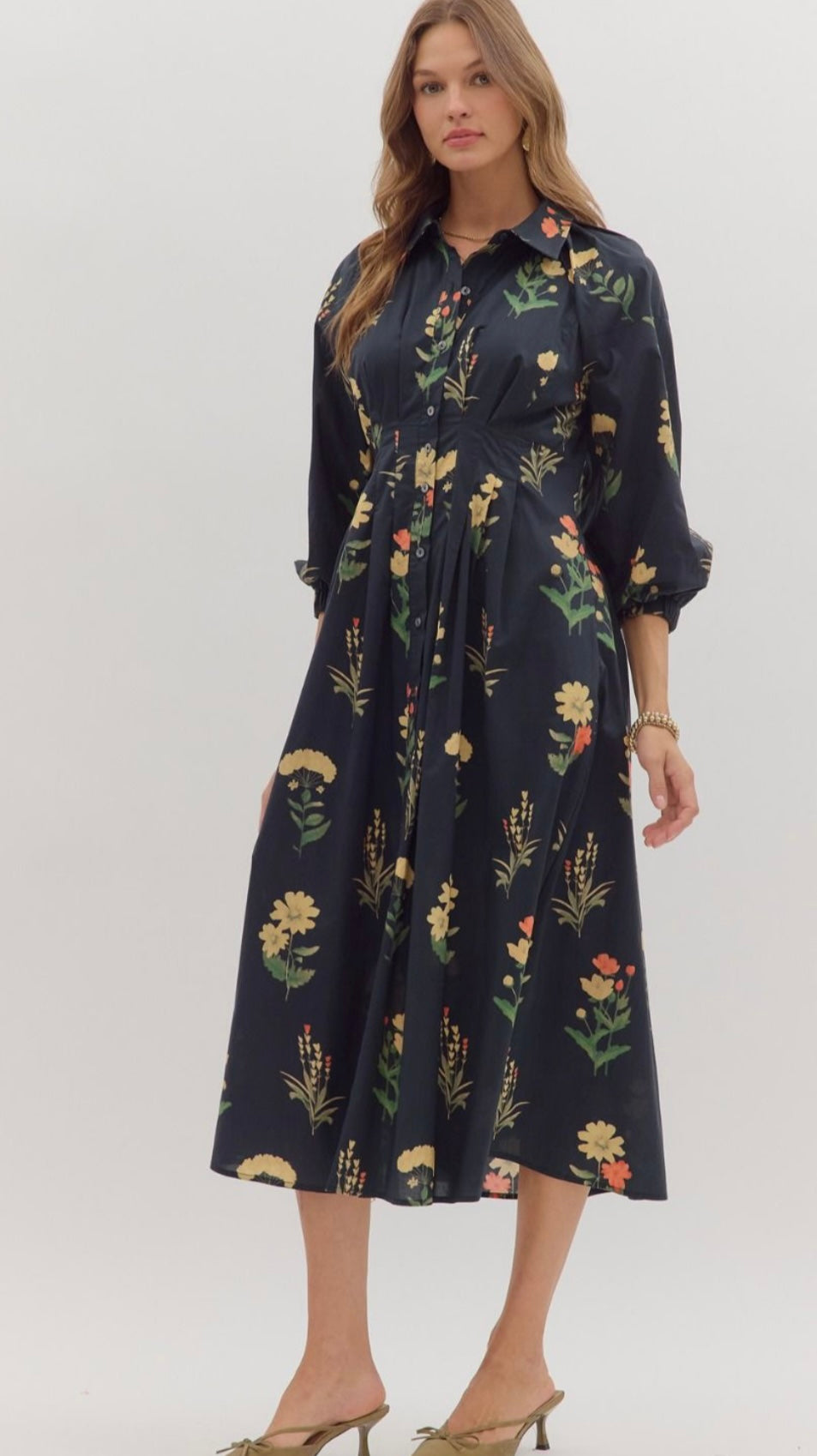 Black Floral Maxi Dress
