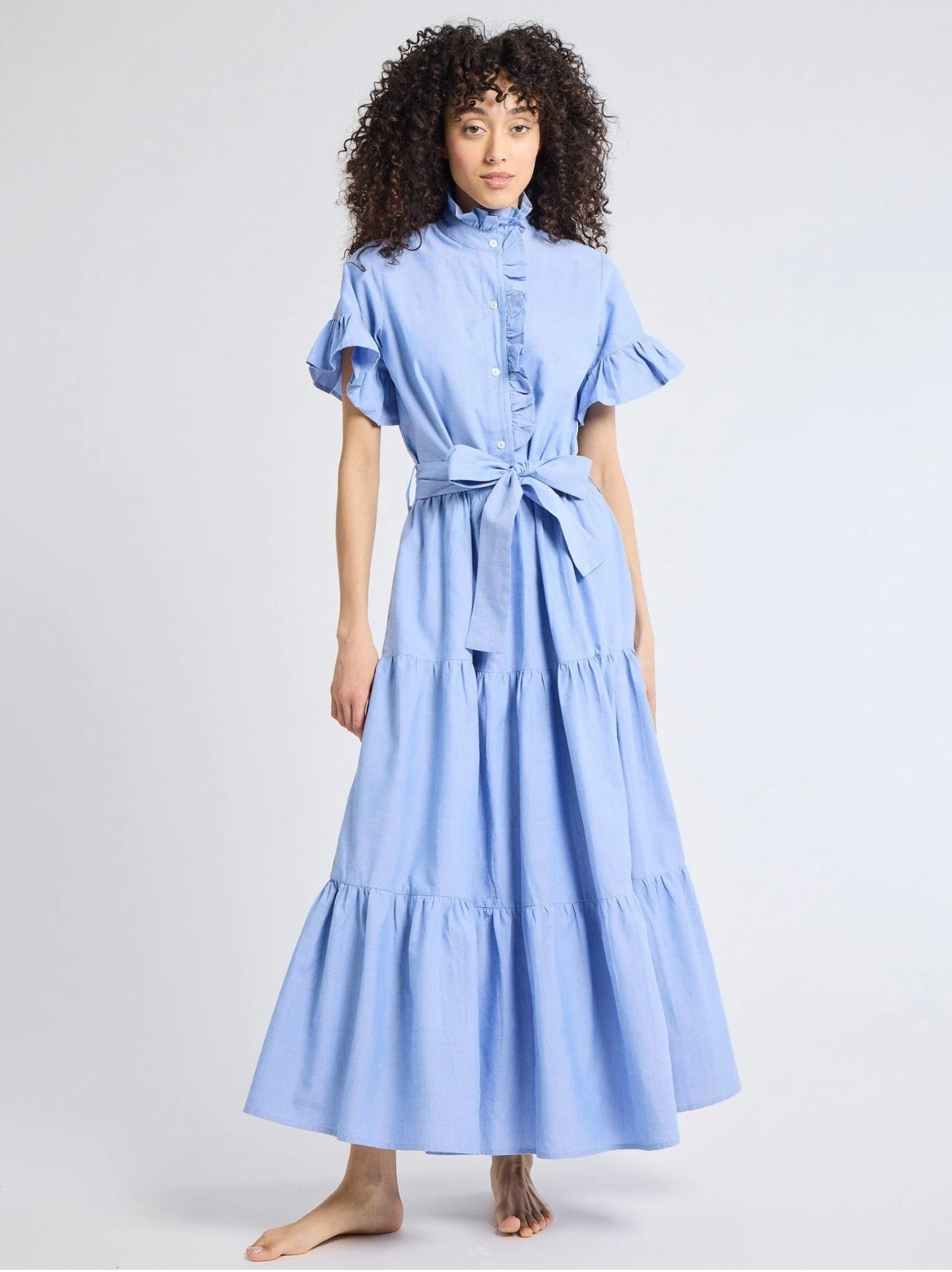 Blue Oxford Victoria Dress