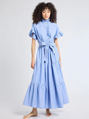 Blue Oxford Victoria Dress