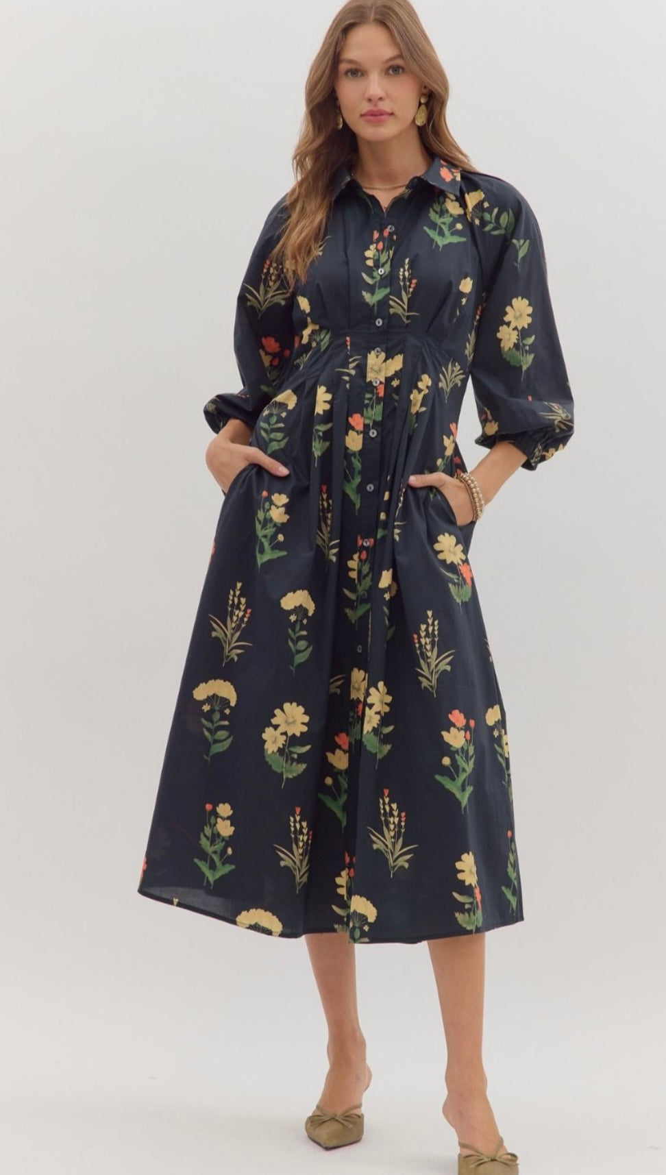 Black Floral Maxi Dress