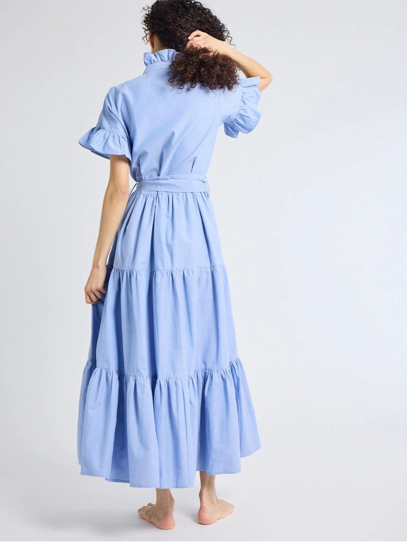 Blue Oxford Victoria Dress