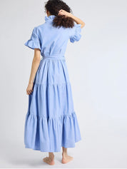 Blue Oxford Victoria Dress