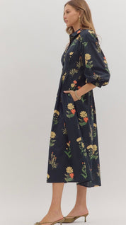 Black Floral Maxi Dress