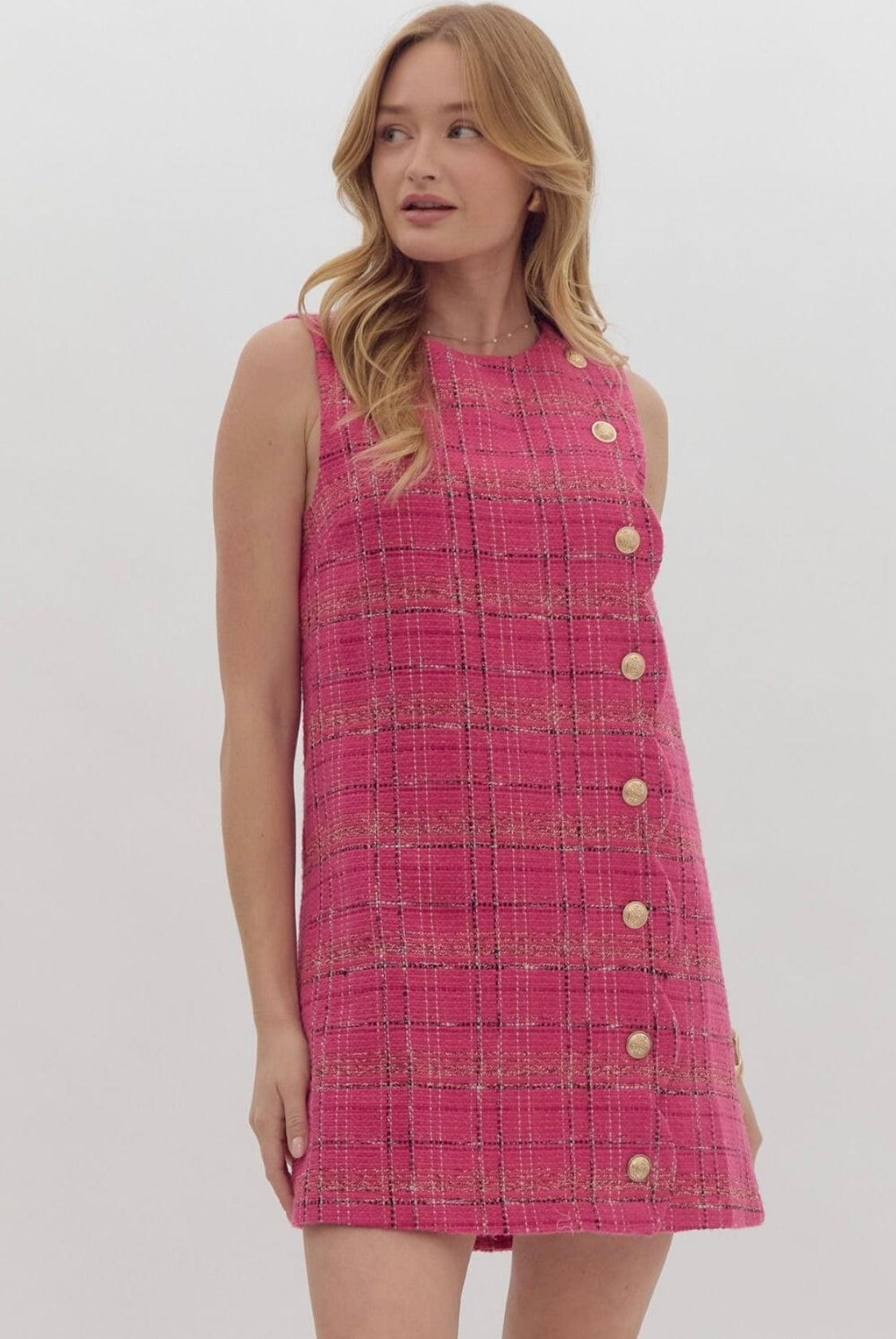 Tweed shops pink dress