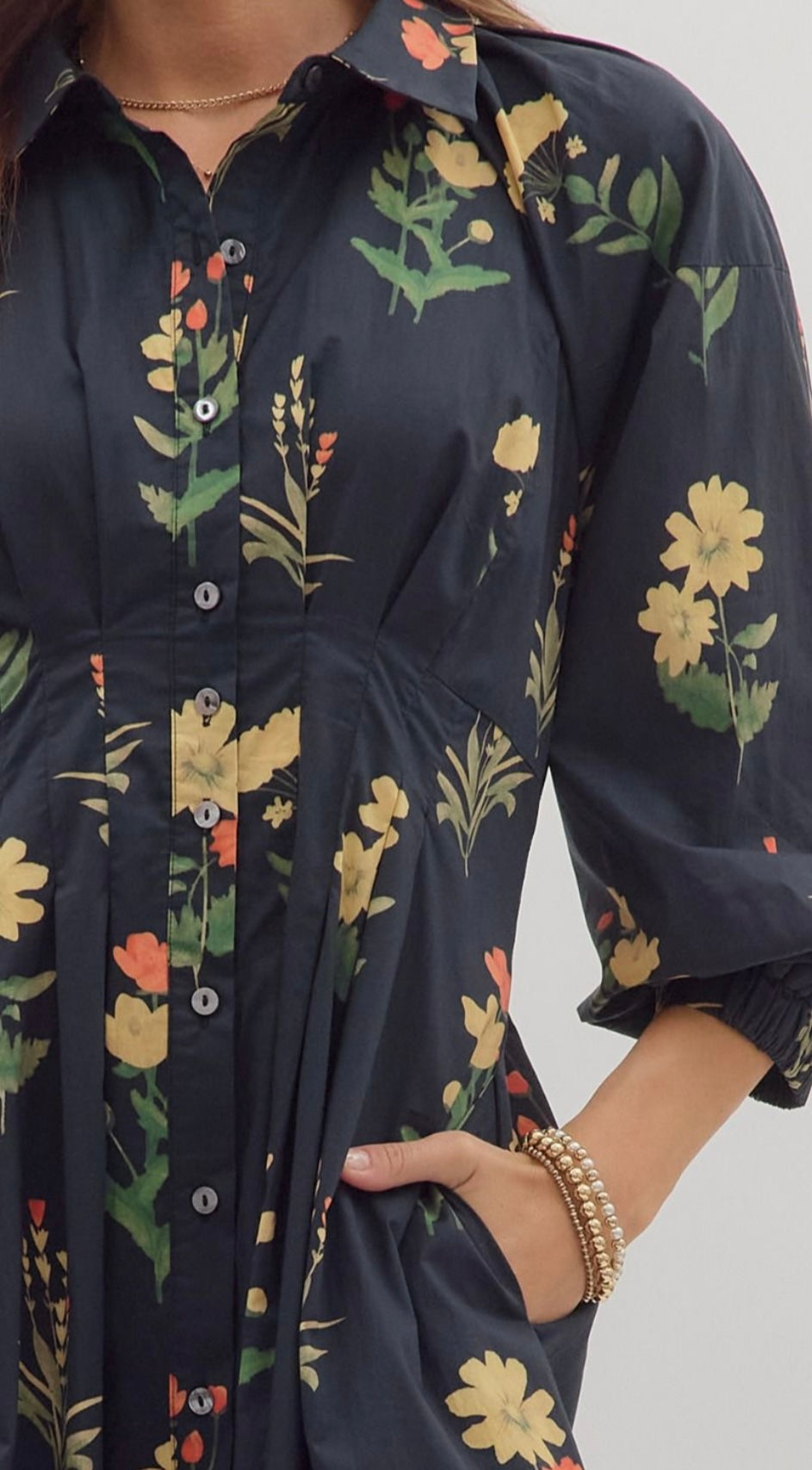 Black Floral Maxi Dress