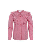 Mae Top Carmine Check