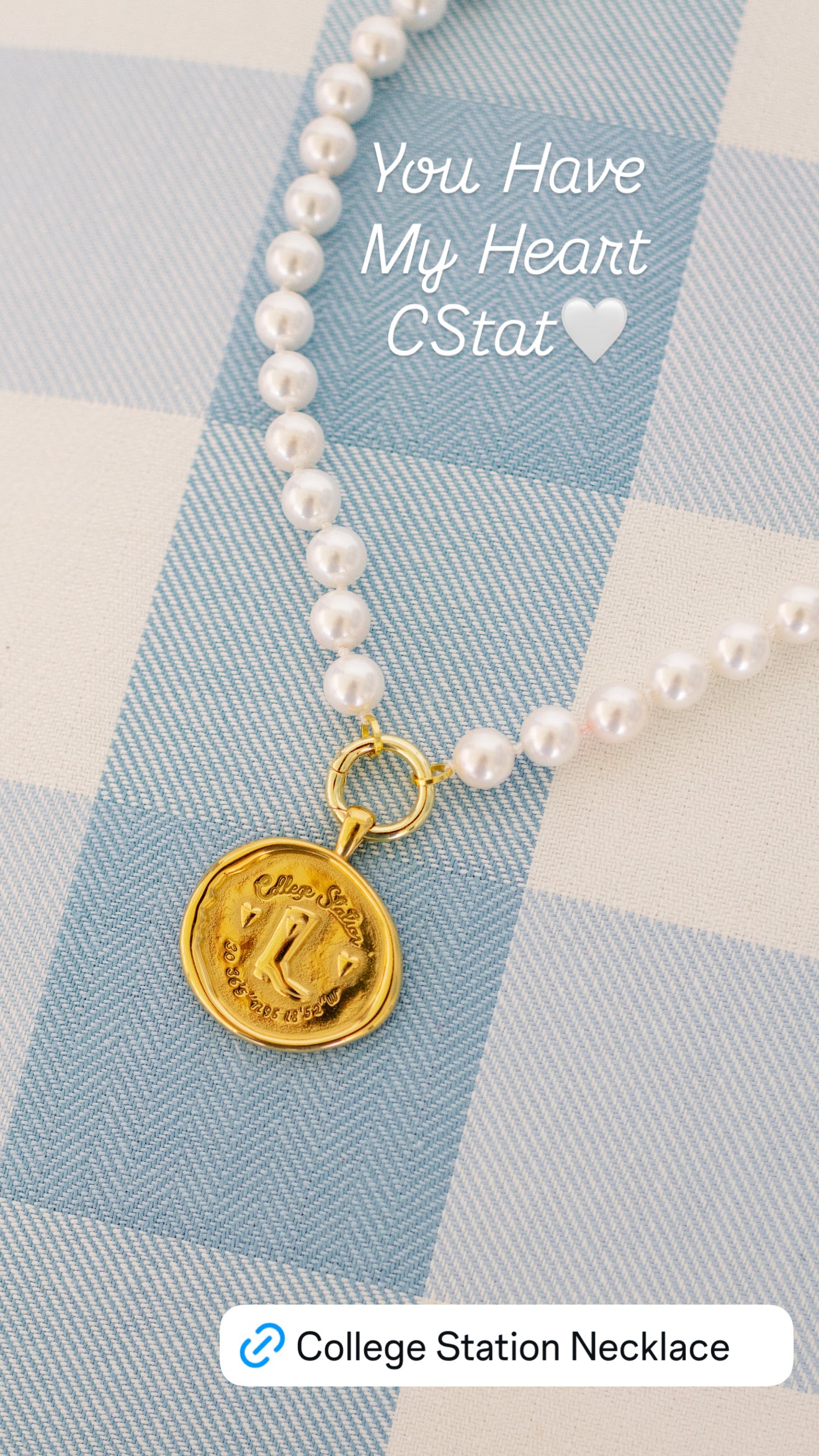 Pearl College Station Necklace