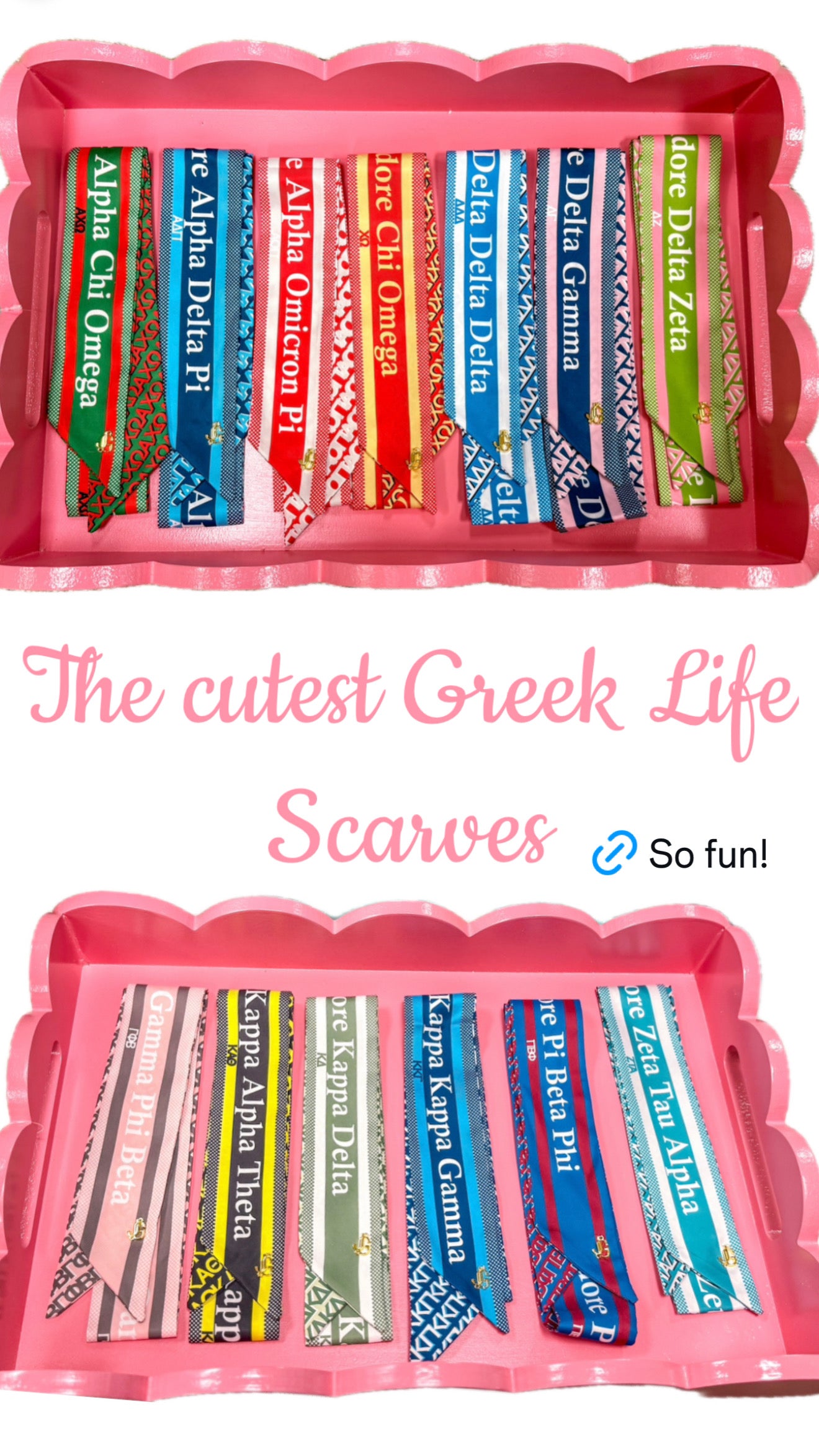 J'Adore Greek Life Skinny Scarves