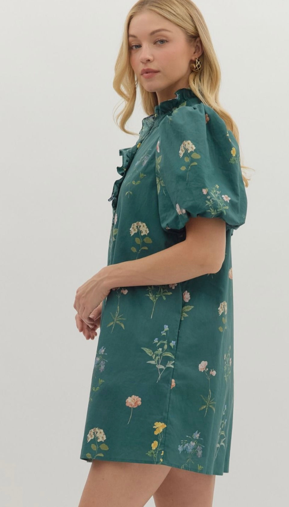 Fall Floral Mini Dress