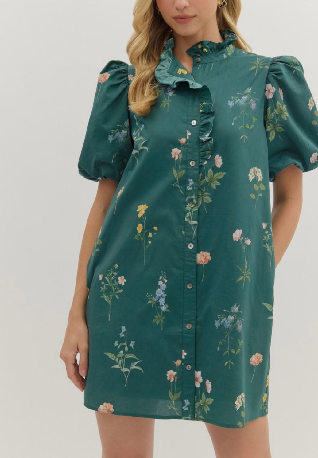 Fall Floral Mini Dress