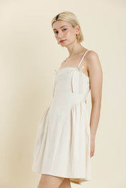 Bow Trim Mini Dress