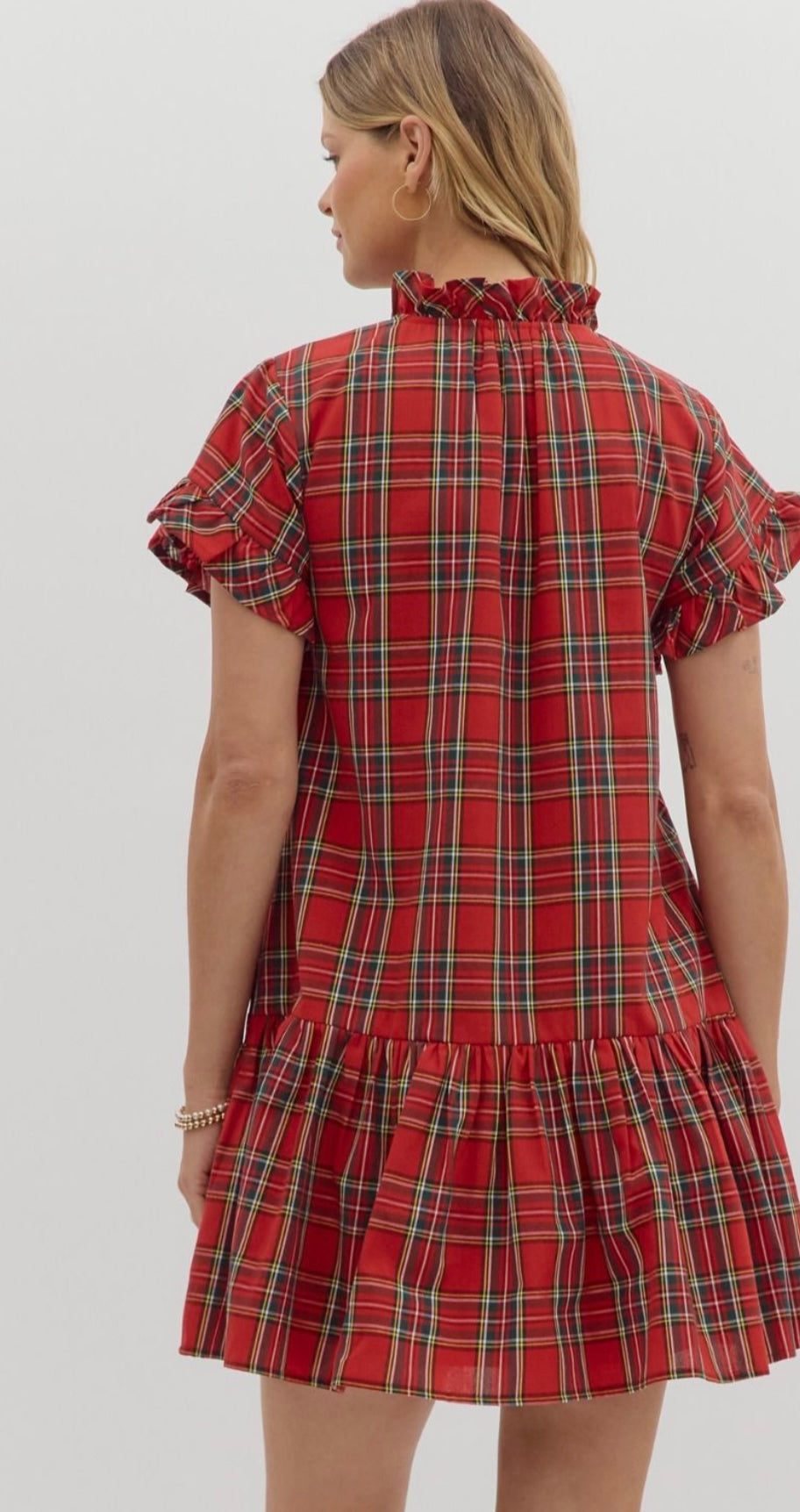 Merry Plaid Mini Dress