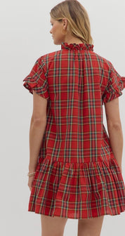 Merry Plaid Mini Dress