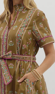 Floral Vines Maxi Dress