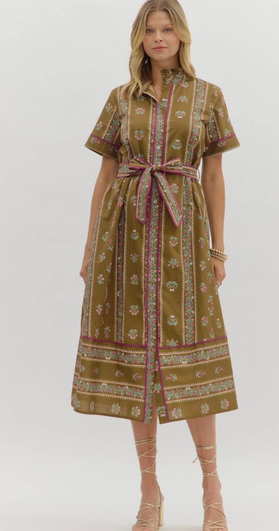 Floral Vines Maxi Dress
