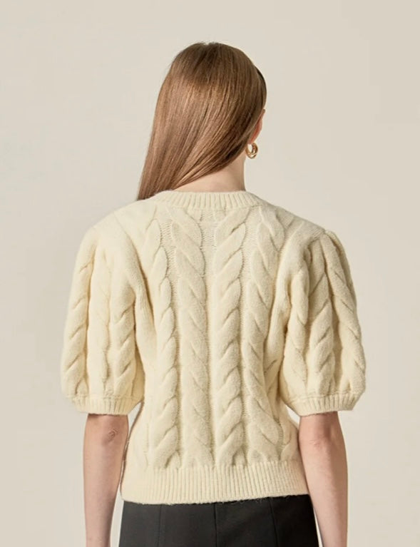 Pearl Bow Sweater Top