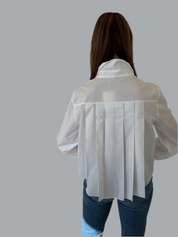 White Pleated Top