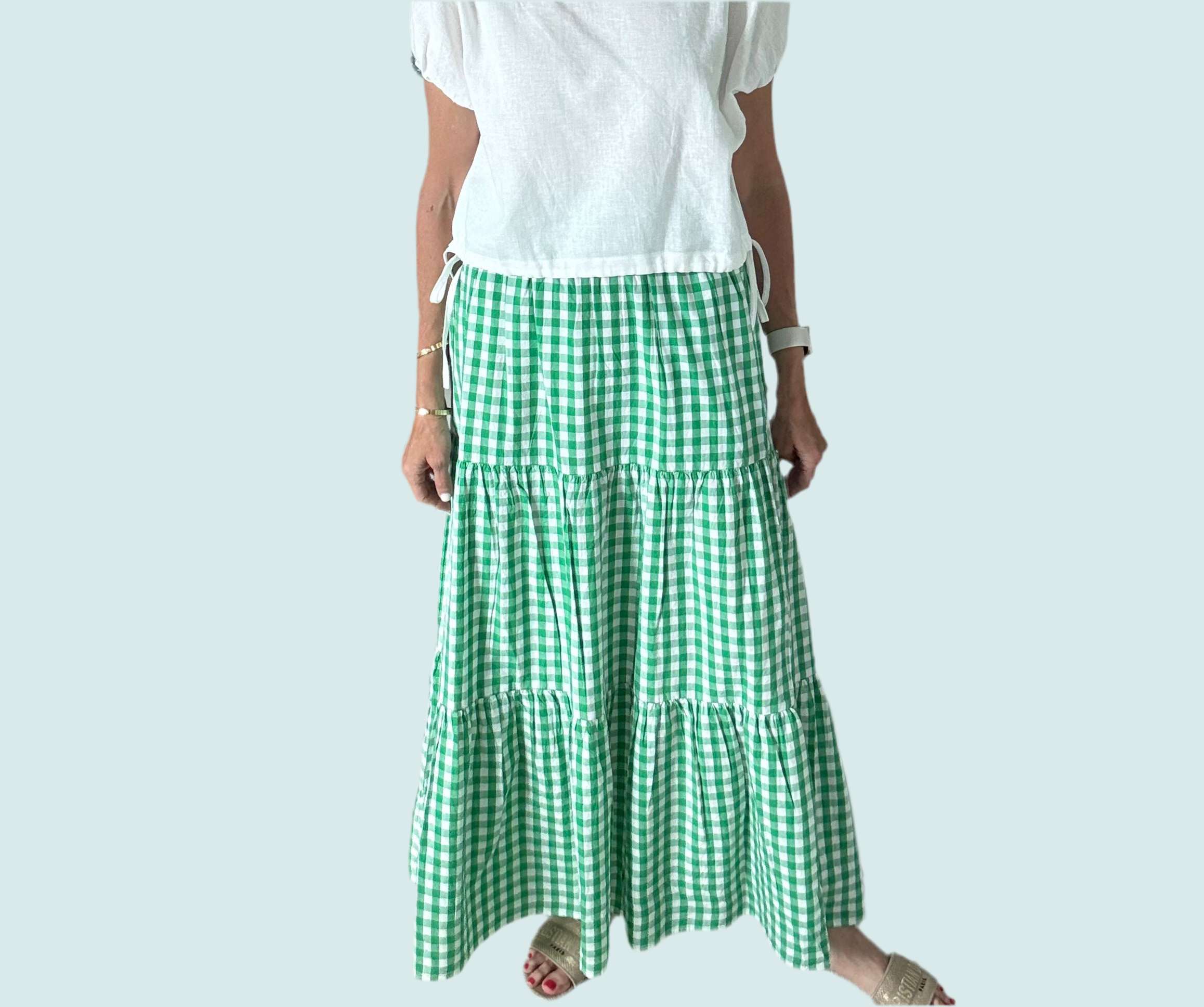 Blue Gingham Skirt