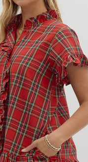 Merry Plaid Mini Dress