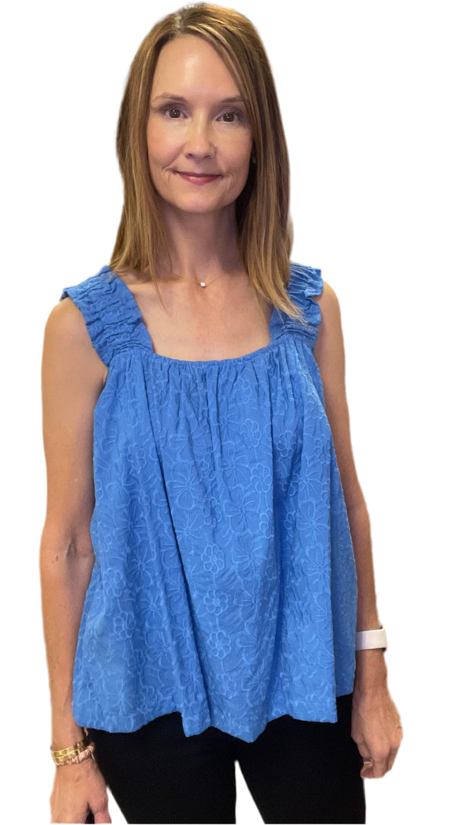 Blue Baby Doll Top