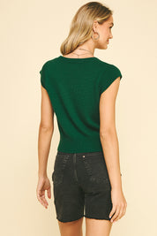 Forest Green Knit Top