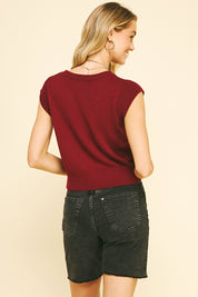 Garnet Knit Top