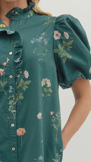 Fall Floral Mini Dress