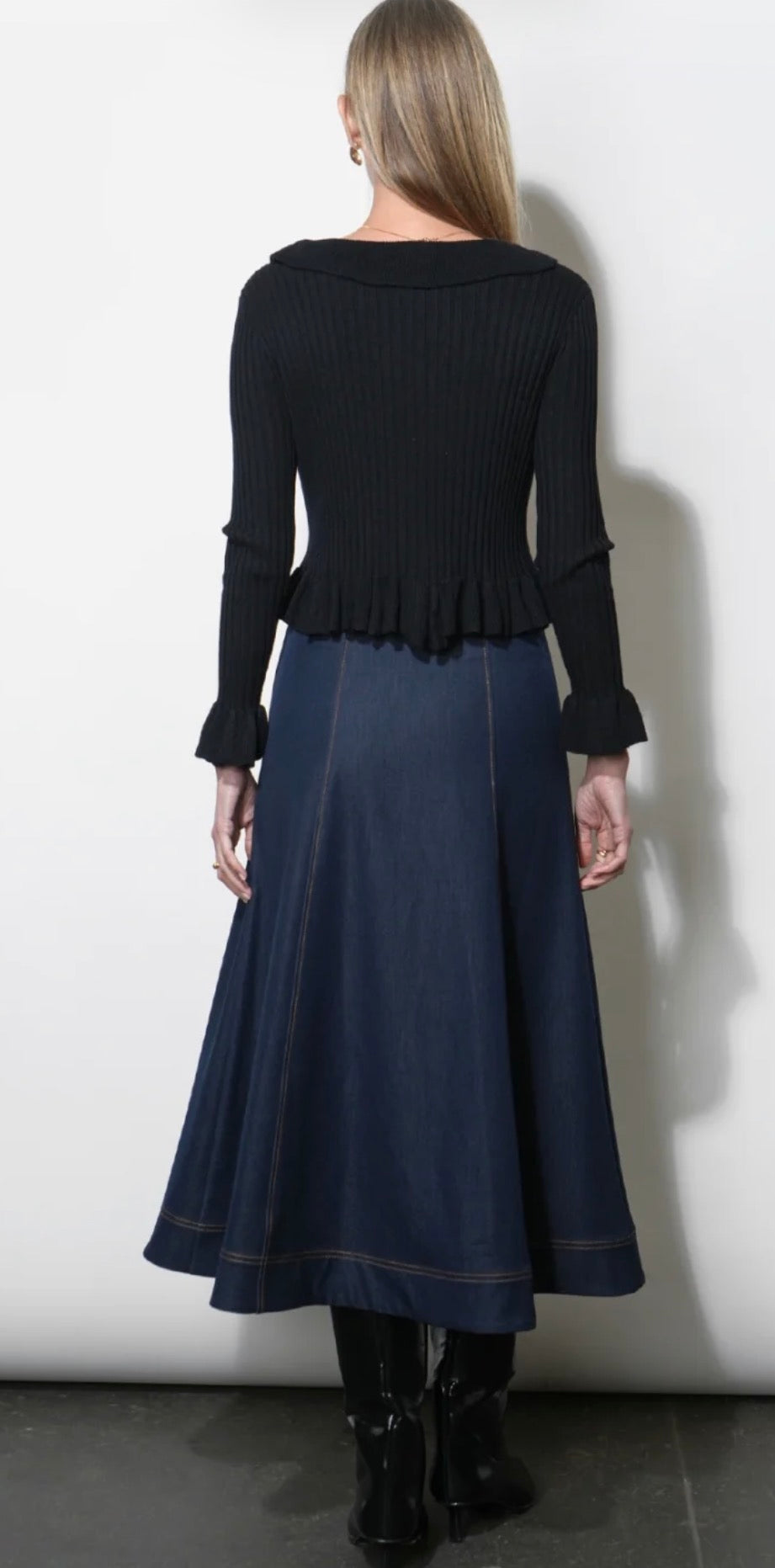Denim Maxi Skirt