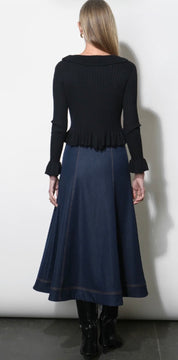 Denim Maxi Skirt