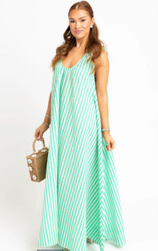 Seersucker Scoop Maxi Dress