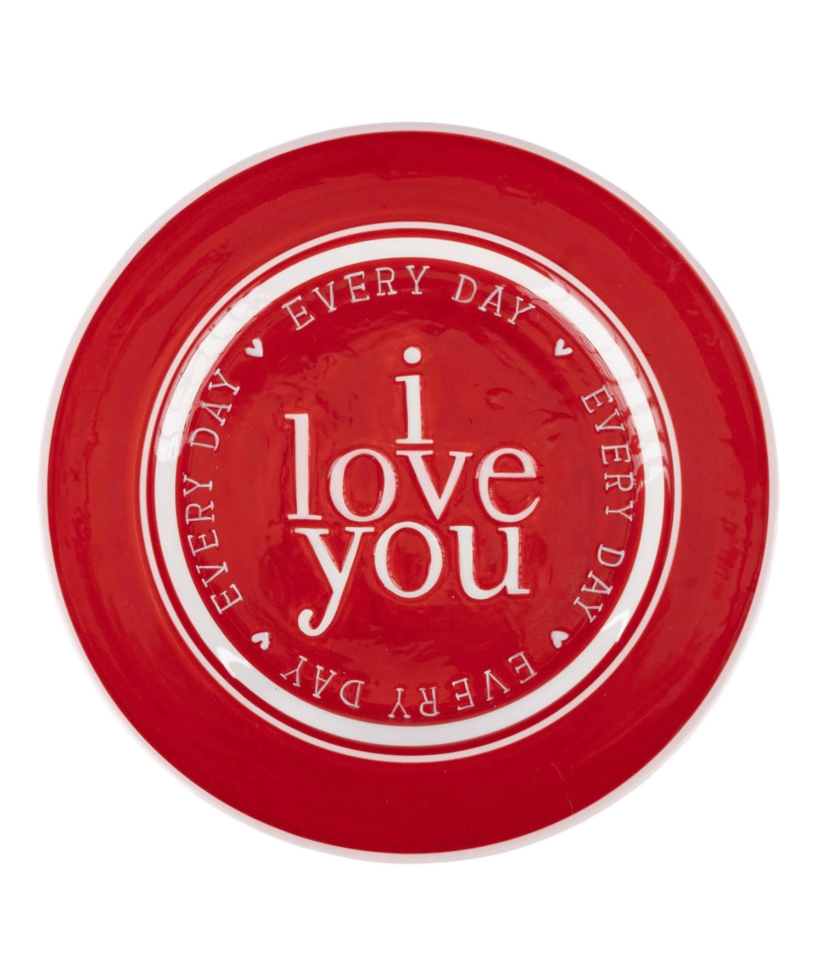 Red Everyday Love You Plate