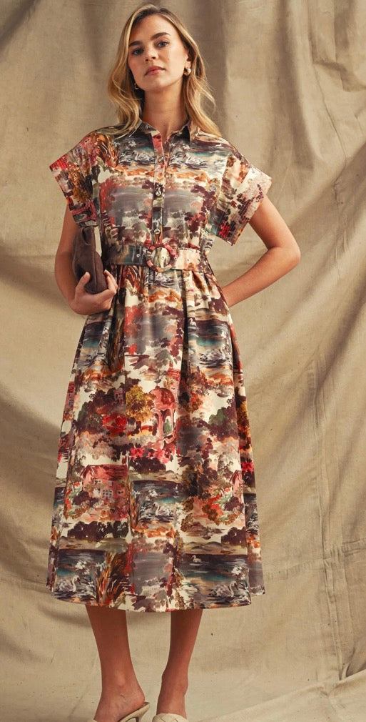 Cottage Garden Shirt Dress