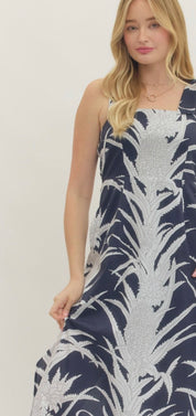 Navy Paradise Maxi Dress