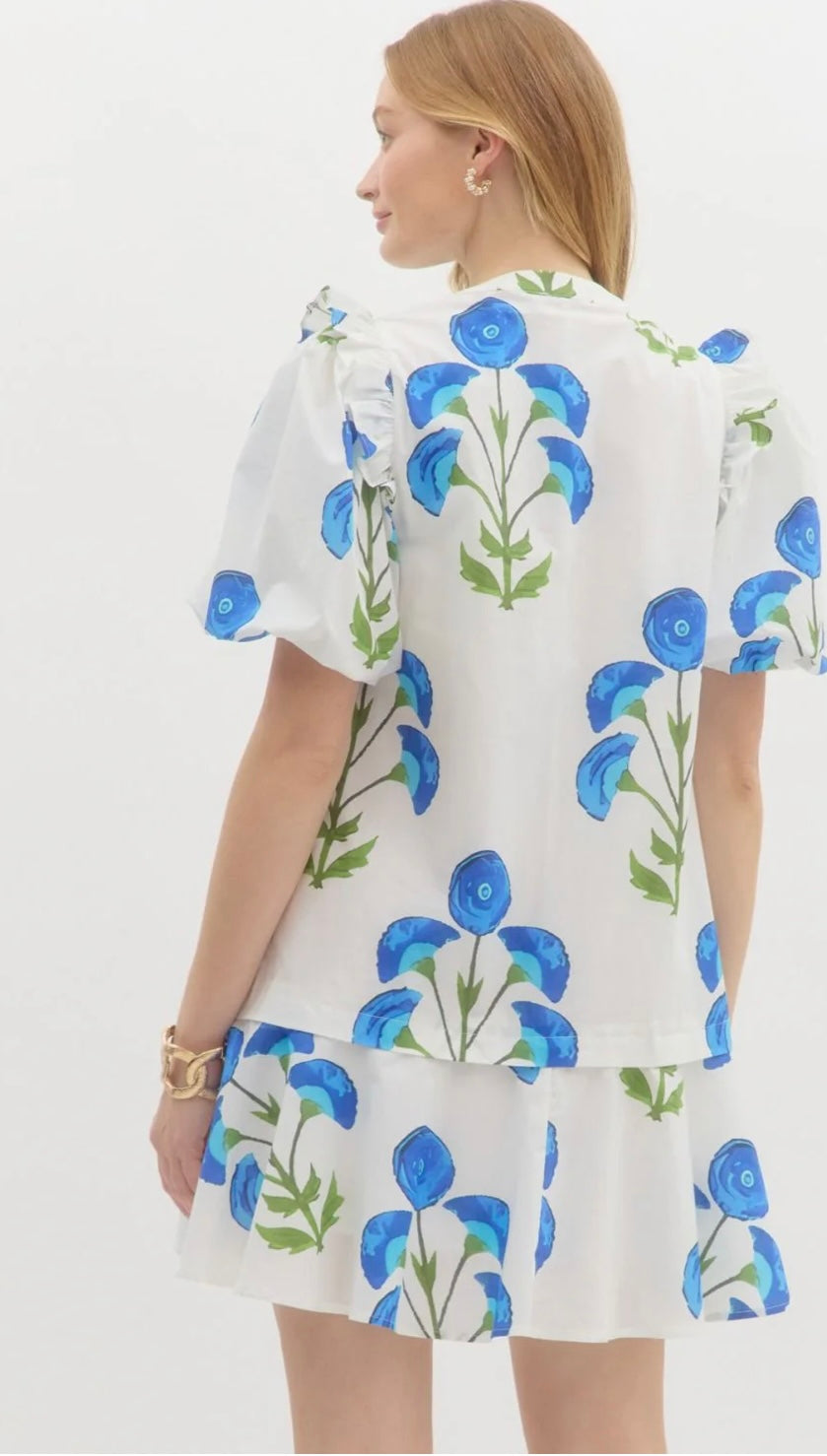 Blue Poppy Dress