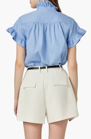 Blue Ruffle Shirt