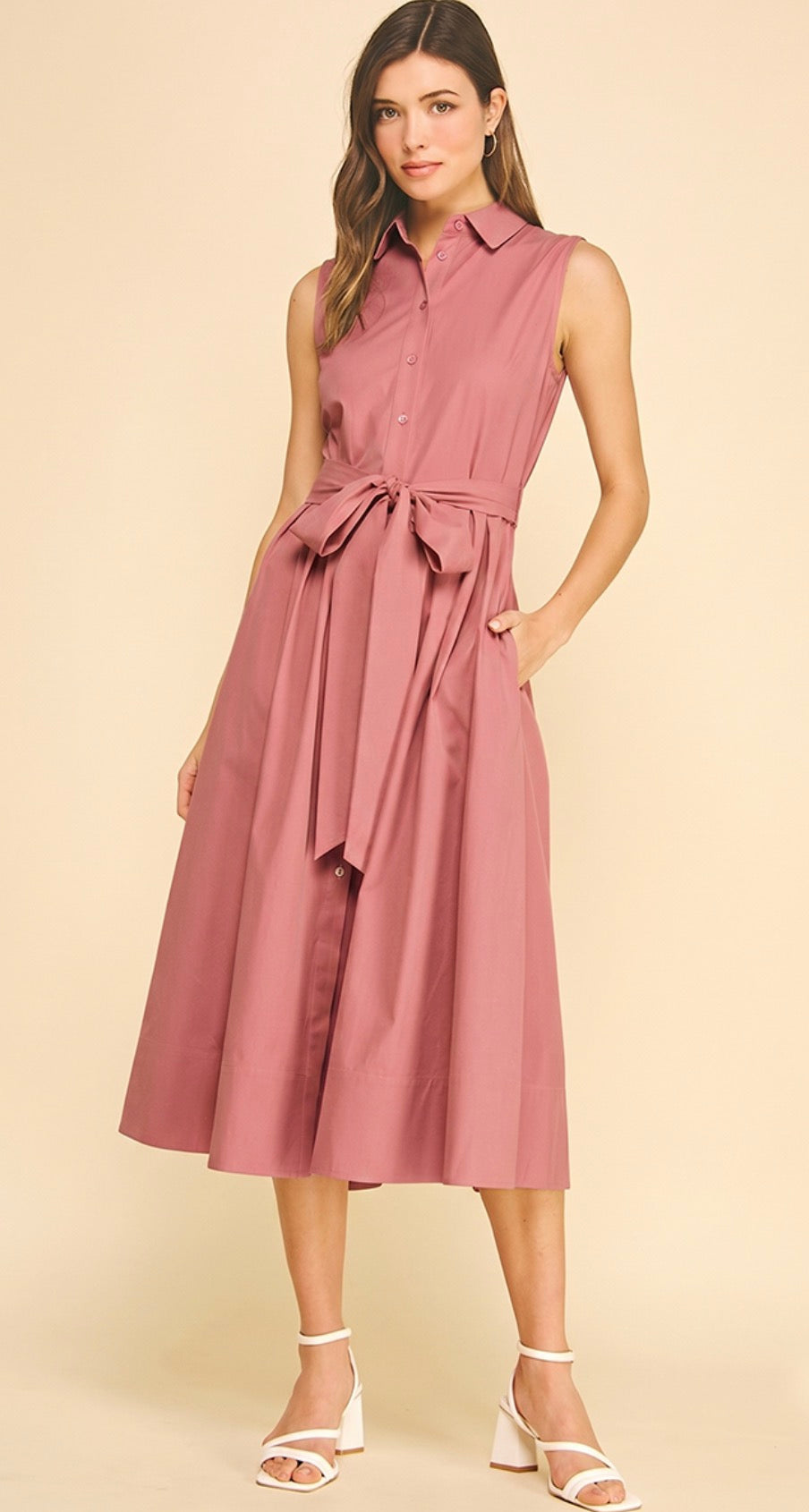 Rose Pink Classic Dress LG
