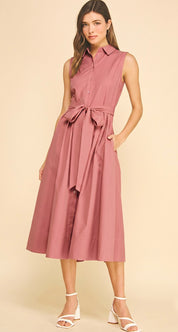 Rose Pink Classic Dress