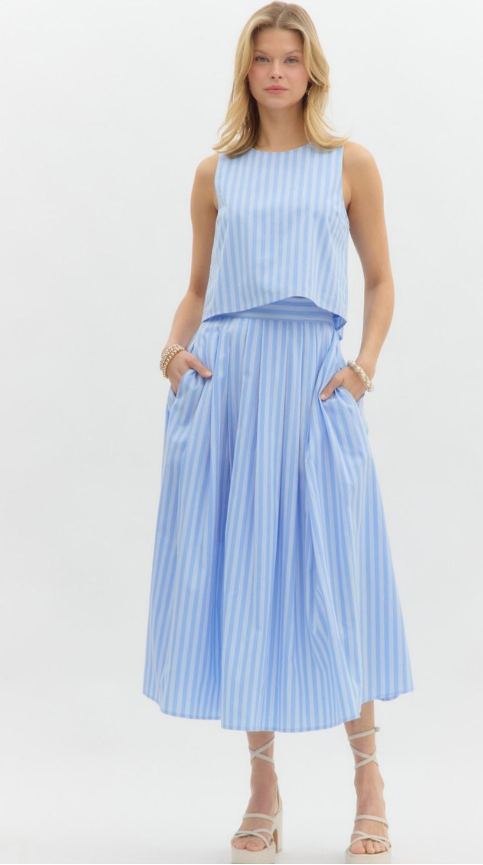 Blue Stripe Skirt