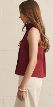 Maroon Time Top