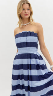 Navy/Blue Striped Dress