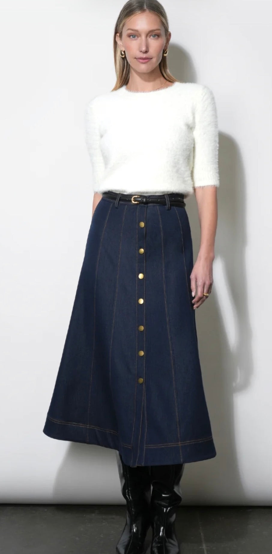 Denim Maxi Skirt