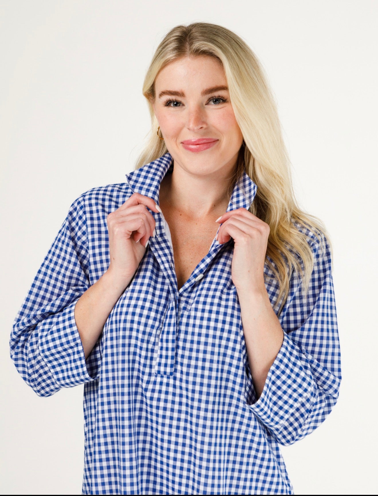 Arden Blue Gingham Dress