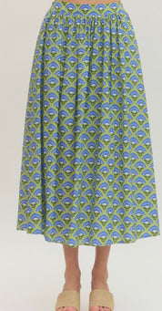Citrine Floral Maxi Skirt