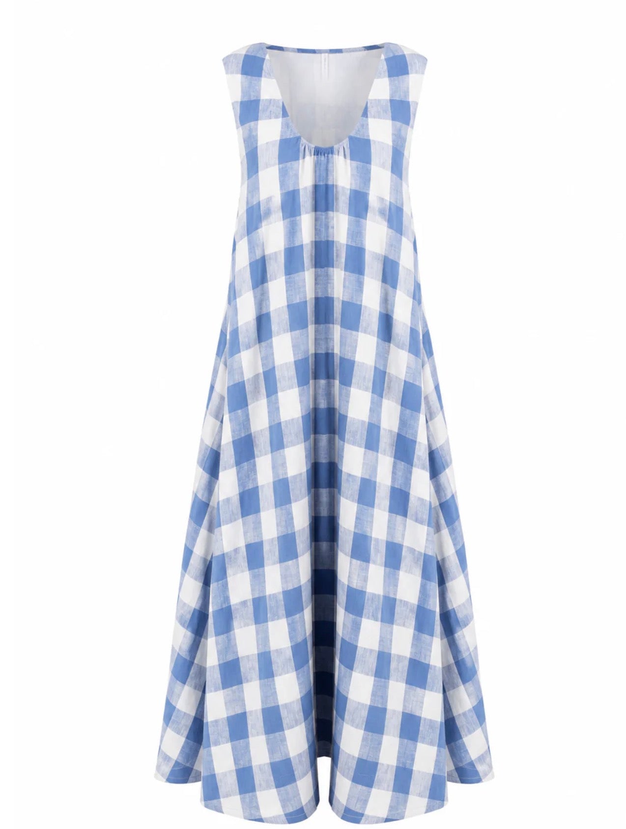Buffalo Check Scoop Maxi Dress
