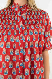 Fall Floral Block Print Top