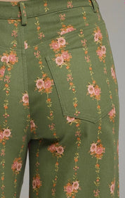 Green Floral Pants
