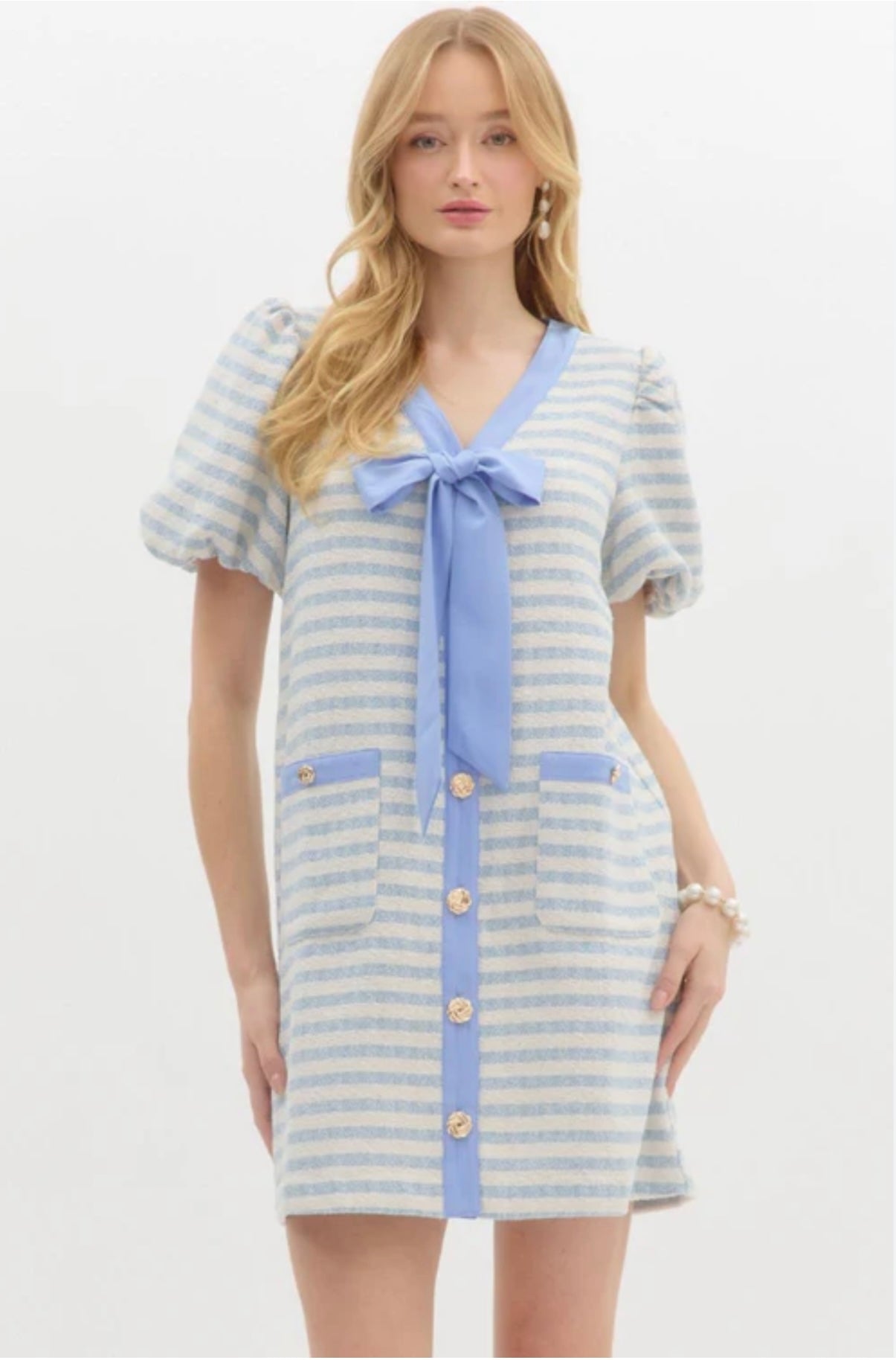Stripe Tweed Dress