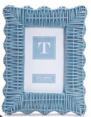 Blue Wicker Frame 4x6