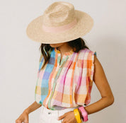 Rainbow Plaid Augustine Top