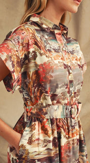 Cottage Garden Shirt Dress